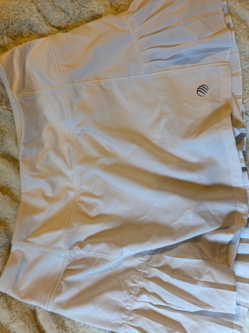 White Pleated Golf Skort